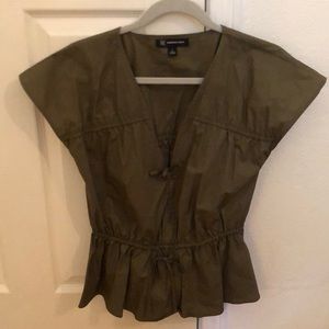 Olive short sleeved blouse size S